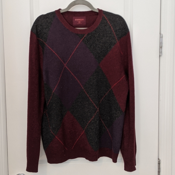 Vintage Express Argyle Sweater - Picture 1 of 3